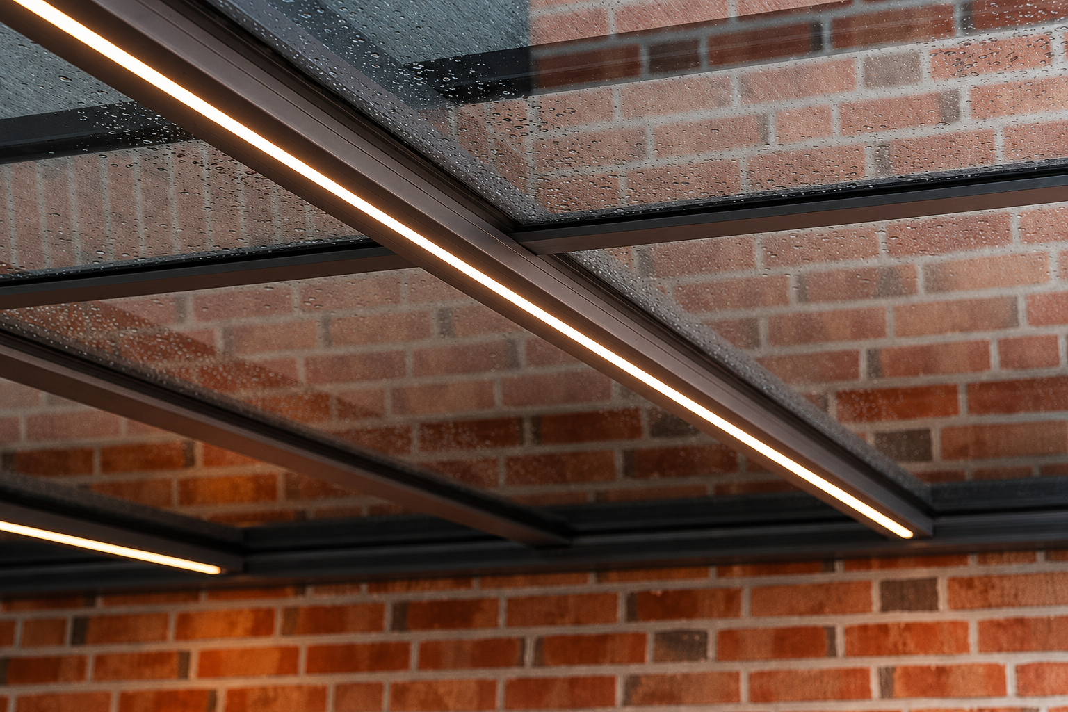 LED Beleuchtung im Terrassendach